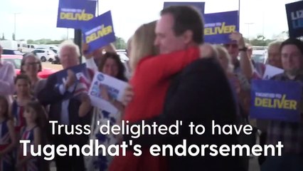 Tory leadership race: Liz Truss 'absolutely delighted' to have Tom Tugendhat endorsement