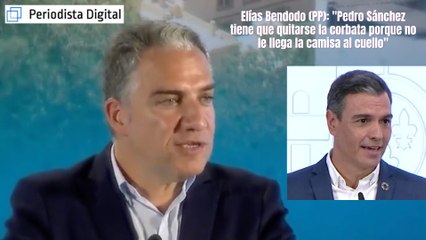 Elías Bendodo (PP): "Pedro Sánchez tiene que quitarse la corbata porque no le llega la camisa al cuello"