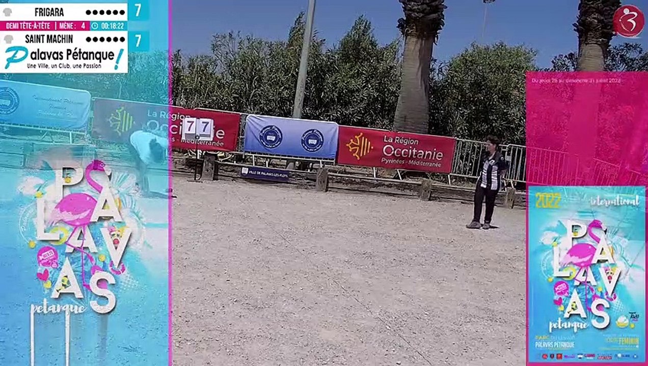 Demi-finale du tête-à-tête : 10ème International féminin  à pétanque de Palavas 2022