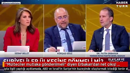 "Mülteciler mutlaka gönderilmeli" diyen Erbakan'dan net çıkış! "Terör devletinin kurulması engellenmeli"
