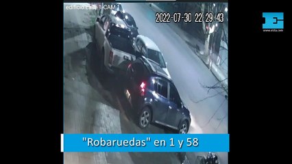 Inseguridad diaria: nuevo ataque de los "robaruedas" en 1 y 58