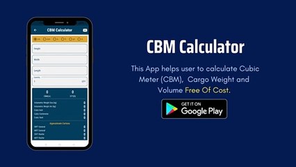 CBM Calculator - Cubic Meter Calculator