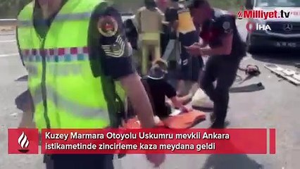 Kuzey Marmara otoyolunda kaza!