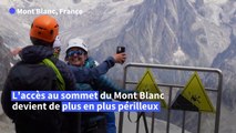 Crevasses et éboulements: le Mont Blanc de plus en plus difficile d'accès