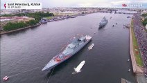Vladimir Poutine en démonstration de force lors de la Parade de la Marine Russe