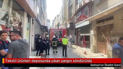 Tekstil ürünleri deposunda çıkan yangın söndürüldü