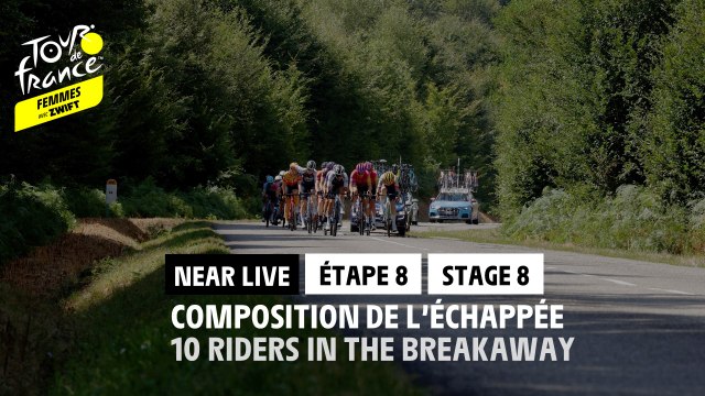 10 coureuses dans l'échappée / 10 riders in the breakaway - Étape 8 / Stage 8 - #TDFF2022