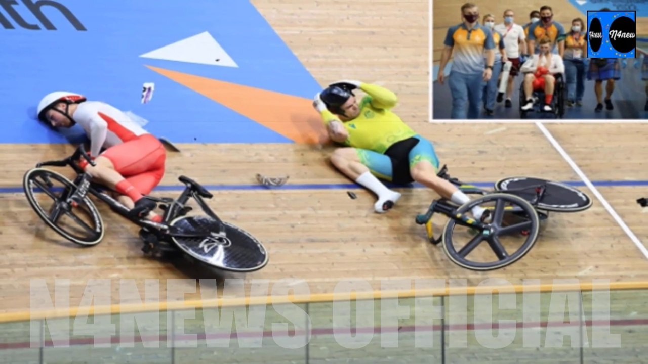 Joe Truman Leaves Velodrome in Wheelchair and Oxygen Mask after Horror Crash KO as Pundits Feel Sick