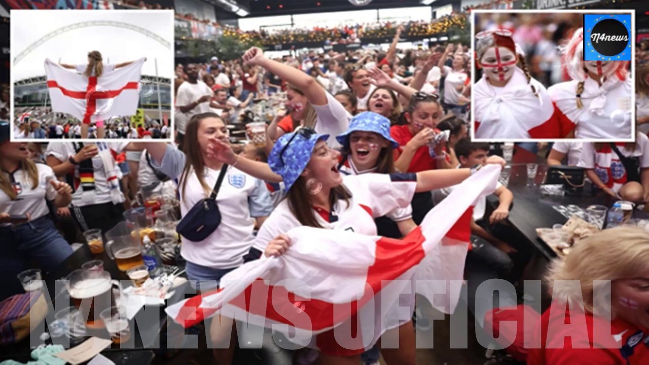 England Fans Pack Out Pubs and Flock to Wembley to Cheer on Lionesses Ahead of Tonight's Euro Final