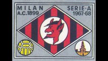 STICKERS CALCIATORI PANINI ITALIAN CHAMPIONSHIP 1968 (MILAN FOOTBALL TEAM)