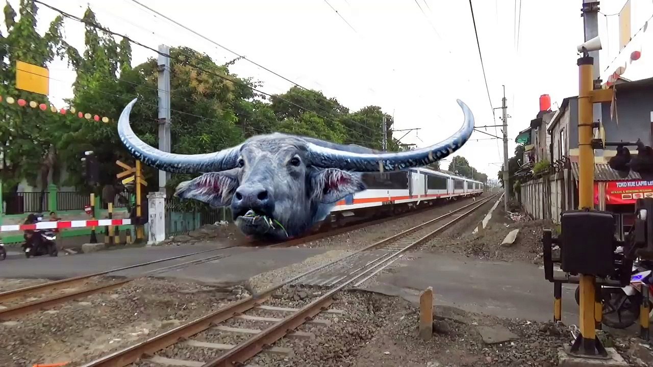 Waduuh Temen Temen !! Ada Kereta Berkepala Kebo Nih