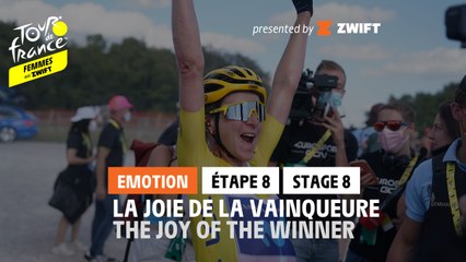 L’émotion de la Vainqueure / Winner's emotion - Étape 8 / Stage 8 #TDFF2022