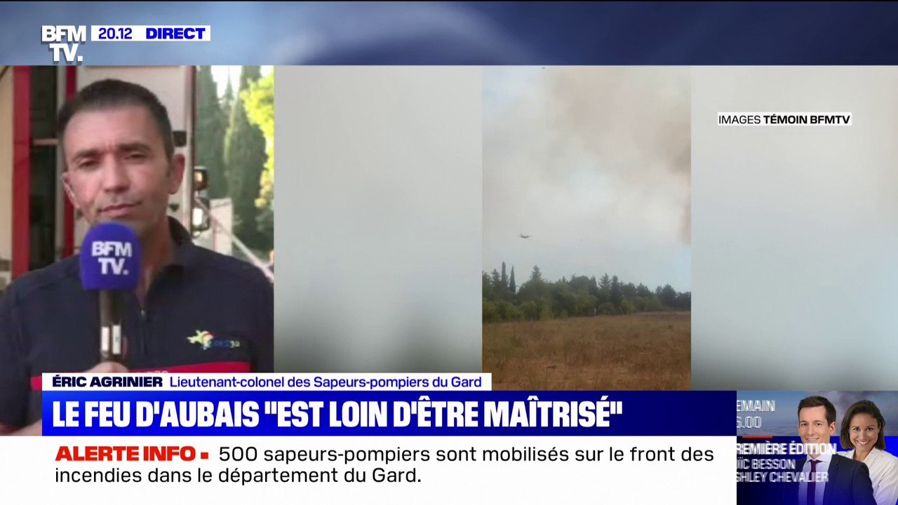 Incendies dans le Gard: un pompier "grièvement blessé a été évacué, [...] mais son pronostic vital n'est pas engagé"
