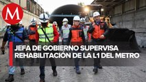 Sheinbaum supervisa avances de la L1 del metro