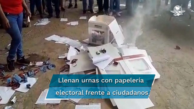 Captan embarazo de urnas y quema de boletas en elección interna de Morena