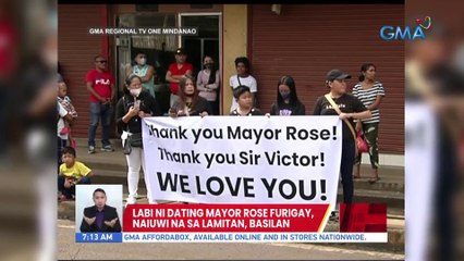 Labi ni dating Mayor Rose Furigay, naiuwi na sa Lamitan, Basilan | UB