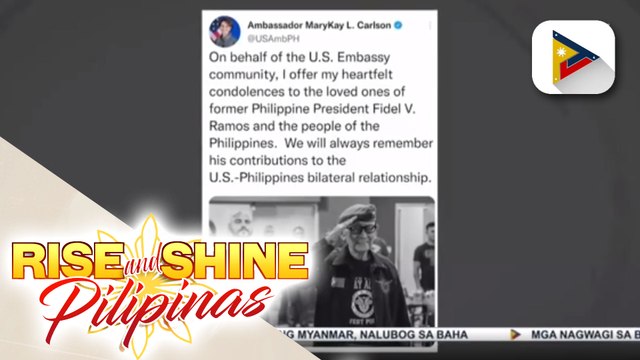 International community, nagpaabot din ng pakikiramay sa pagpanaw ni dating pres. Fidel Ramos