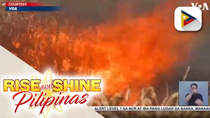 Taniman ng trigo sa Ukraine, nasunog kasunod ng walang-tigil na pambobomba ng Russia