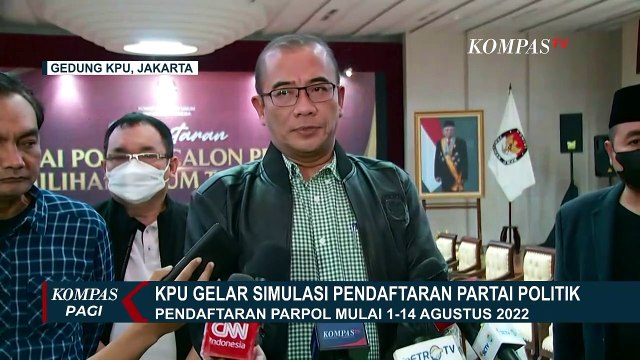 KPU Gelar Simulasi Pendaftaran Partai Politik Peserta Pemilu 2024