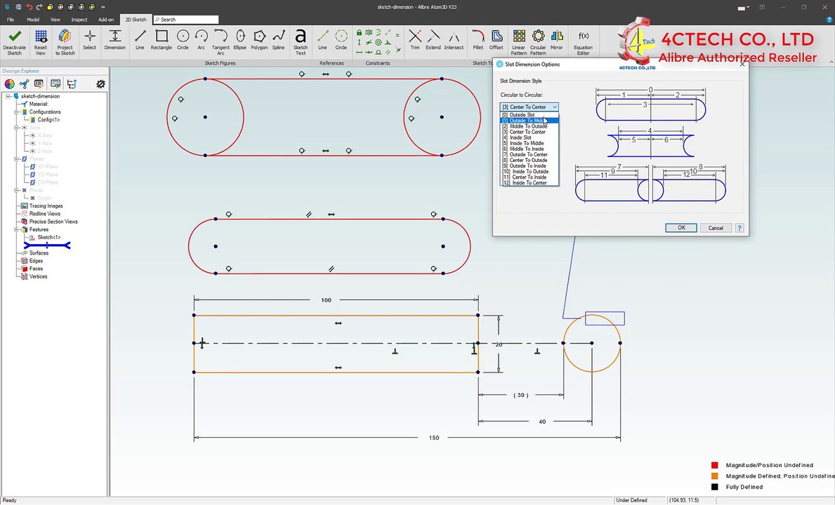 Thiết kế  Alibre Atom3D #5  Sketching  Hướng dẫn sử dụng lệnh ghi kích thước Dimension