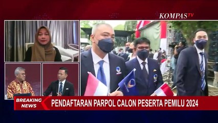 Daftar Jadi Peserta Pemilu 2024, Nasdem Tiba di KPU Tanpa Ditemani Surya Paloh