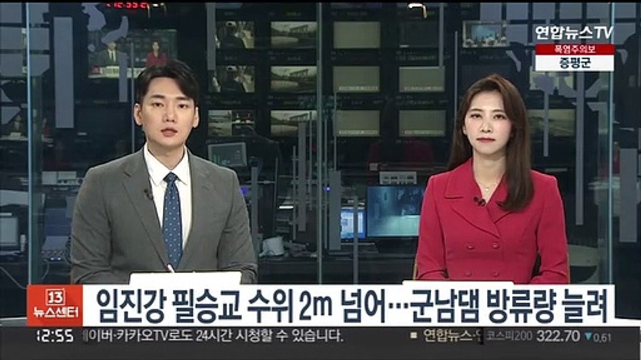 임진강 필승교 수위 2ｍ 넘어…군남댐 방류량 늘려
