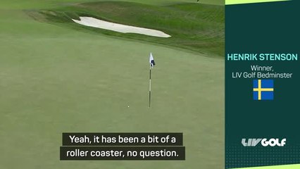 Stenson reflects on a 'roller coaster' week after victory on LIV Golf debut
