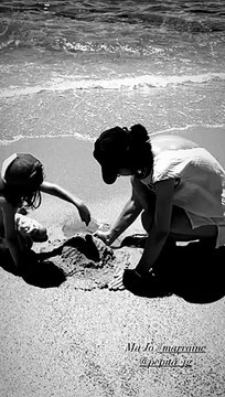Gaspard Ulliel : casquette à l'envers, son petit Orso profite de la plage