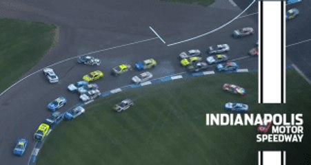 Chase Elliott taken out while running second, triggers big wreck at Indy