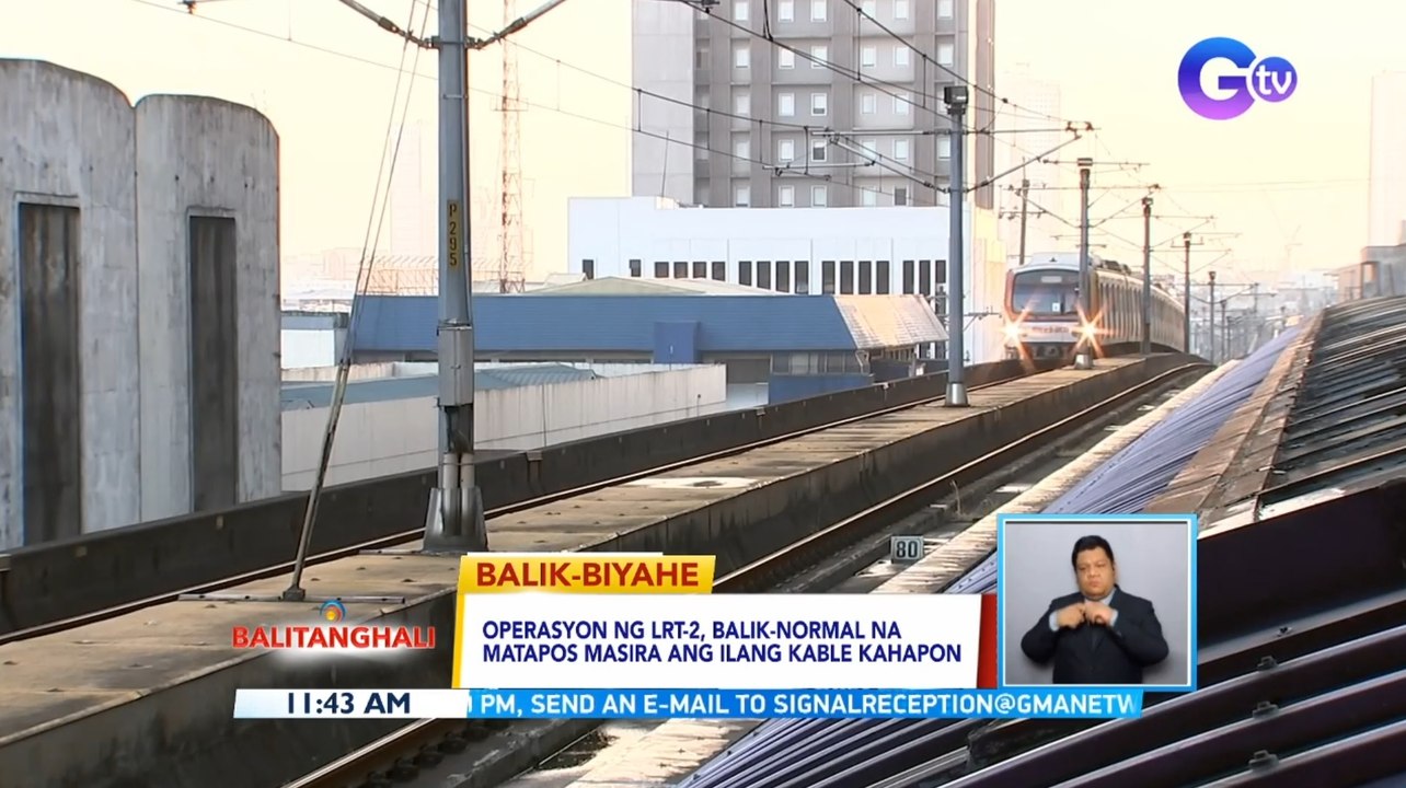 Operasyon ng LRT-2, balik-normal na matapos masira ang ilang kable kahapon | BT