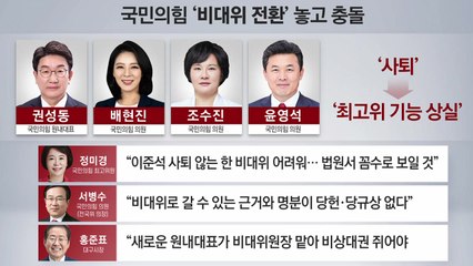 [더뉴스] 與 비대위 격랑...지방휴가 취소한 尹 "자택서 정국구상" / YTN