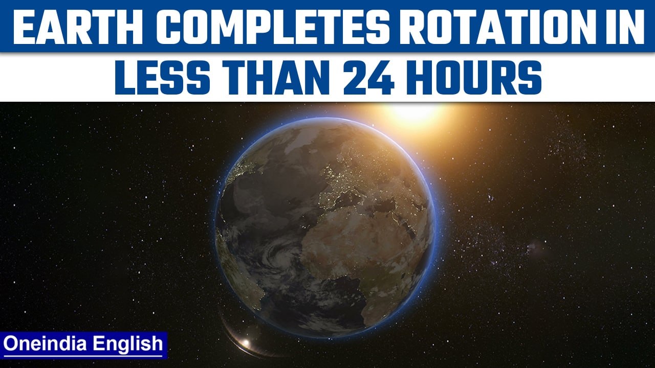 Earth completes its rotation faster than 24 hou...