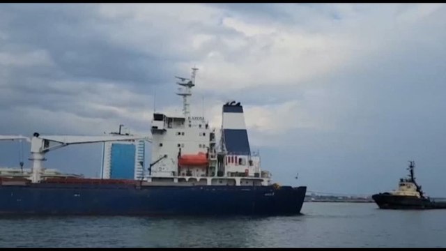 Ucraina, partita la prima nave con il grano dal porto di Odessa