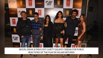 Arjun, Disha & Tara Visit Gaiety Galaxy Cinema For Public Reactions Of The Film ‘Ek Villain Returns’