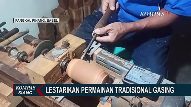 Lestarikan Permainan Tradisional, Pria di Pangkal Pinang ini Produksi Gasing Sejak 20 Tahun Lalu!