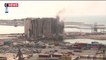 Liban: Des silos à grains endommagés au port de Beyrouth se sont effondrés à la suite d'un incendie, à quatre jours du deuxième anniversaire de l'explosion dévastatrice dans ce port - VIDEO