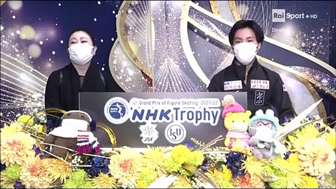 NHK21 - Commentators mention Hanyu (RAI ITA)
