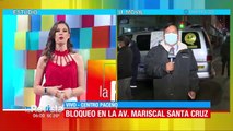 Transportistas interprovinciales bloquean el centro de La Paz; exigen permisos para operar
