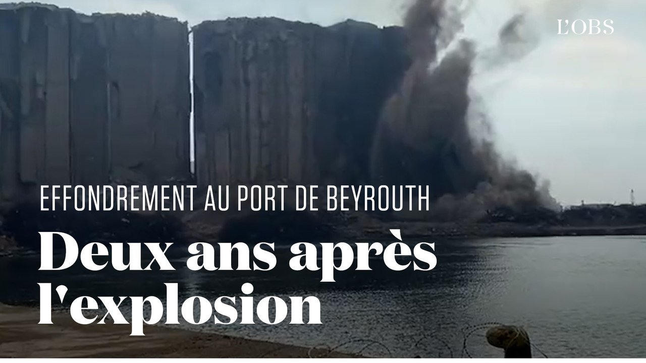 Effondrement de silos à grains au port de Beyrouth