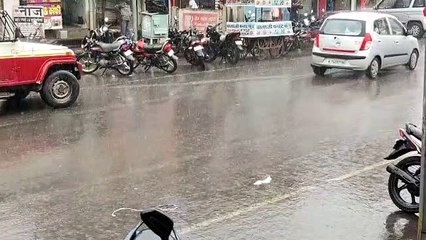 राजस्थान में यहां सुबह से जमकर हो रही बरसात, निचले इलाके हुए जलमग्न