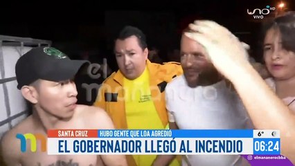 Gobernador Camacho llegó al incendio en el mercado 'Mutualista' y fue agredido
