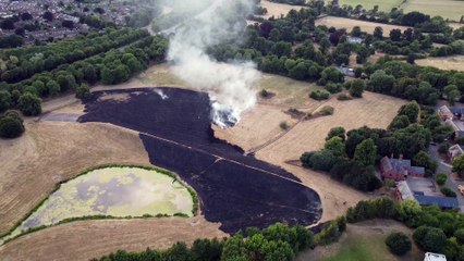 Milton Keynes Balancing Lakes Field Fire