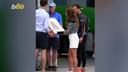 Duchess of Cambridge Sports a Winning Nautical Look