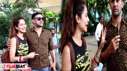 Скачать видео: Payal Rohatgi and Sangram Singh spotted post wedding, talked about Ranveer Singh Nude photoshoot