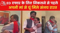Sanjay Raut meets his mother before leaving to ED office