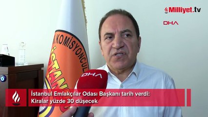 İstanbul Emlakçılar Odası Başkanı tarih verdi: Kiralar yüzde 30 düşecek!