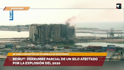Beirut: derrumbe parcial de un silo afectado por la explosión del 2020