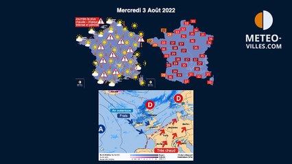 prévisions météo du lundi 1er août 2022