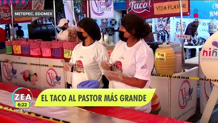 Metepec elabora el taco al pastor más grande de México