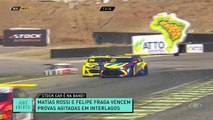 Matías Rossi e Felipe Fraga vencem provas agitadas da Stock Car